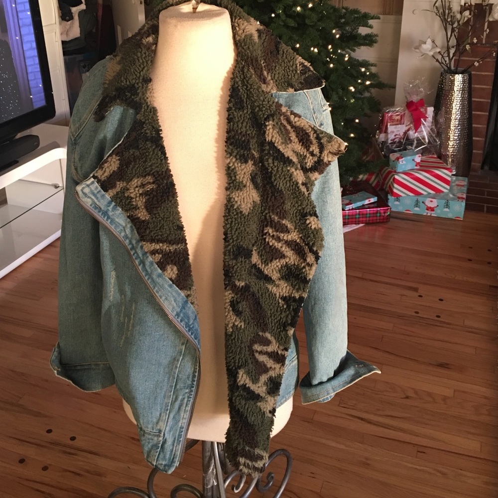 Vintage lined denim jacket